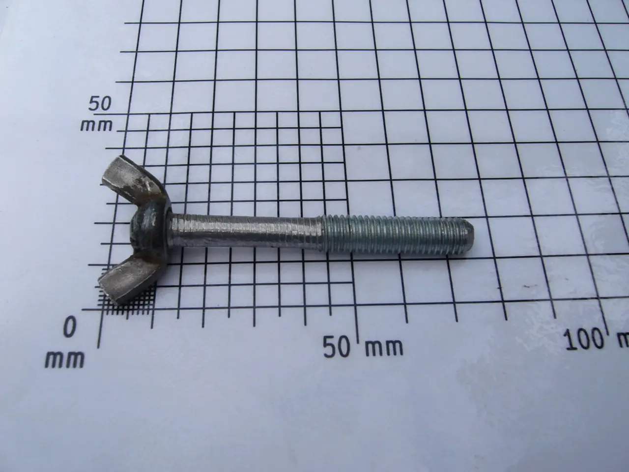 In this picture there is a diagonal pliers on a paper, in the image.