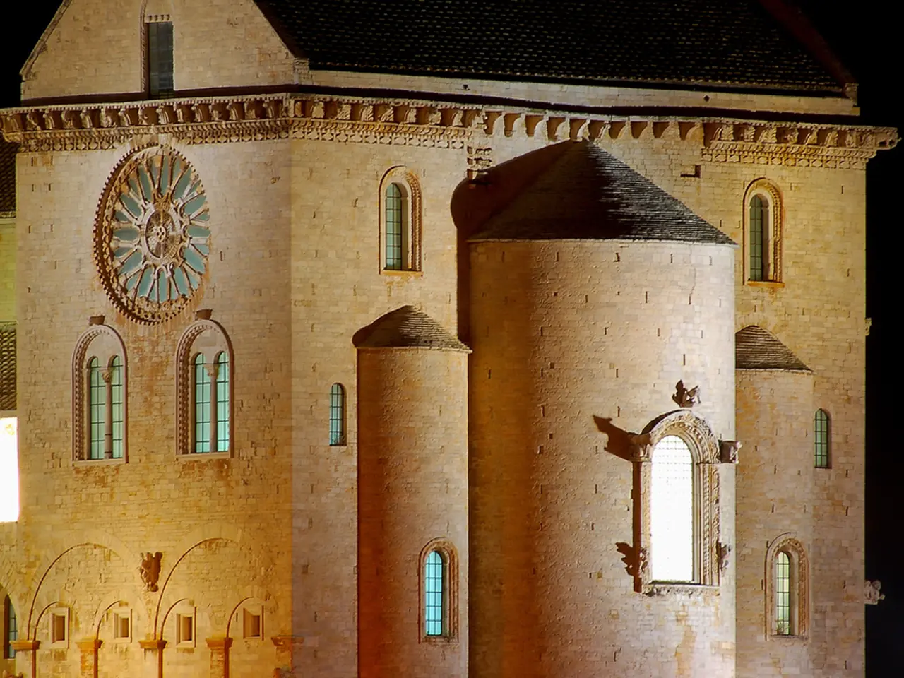 In the picture we can see building which has windows.