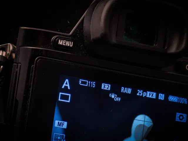 This image consists of camera which is the center with some text written on it and there is a...